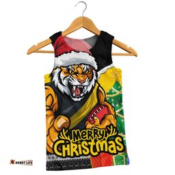 Amazing Aussie Richmond Santa Scoring Touchdown On Christmas Game Day Men Tank Top