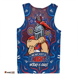 Amazing Aussie Newcastle Knights Aboriginal Pattern Inspired Victory Is Ours Men Tank Top