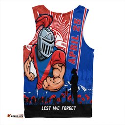 Amazing Aussie Newcastle Knights Anzac Day Lest We Forget Strong Fighting Spirit Men Tank Top