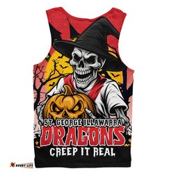Amazing Aussie St. George Illawarra Dragons Dark Moon Rugby Halloween Battle Edition Men Tank Top