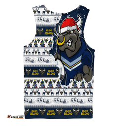 Amazing Aussie North Queensland Cowboys Merry Ugly Christmas Our Beloved Team Scratch Style Men Tank Top