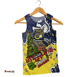 Amazing Aussie North Queensland Cowboys Christmas Custom Let's Get Lit Chrisse Pressie Men Tank Top