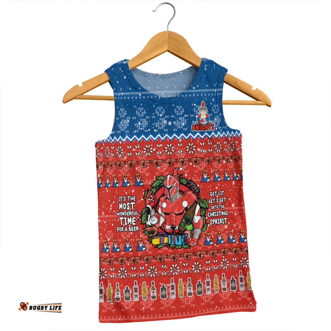 Amazing Aussie Newcastle Knights Christmas Custom Chrissie Spirit Men Tank Top