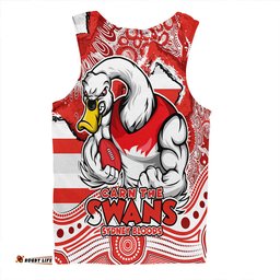 Amazing Aussie Sydney Swans Blazing Spirit Of Victory Men Tank Top