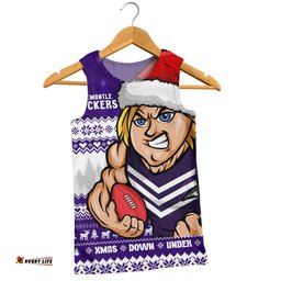 Amazing Aussie Fremantle Merry Christmas Down Under Footy Power Style Men Tank Top