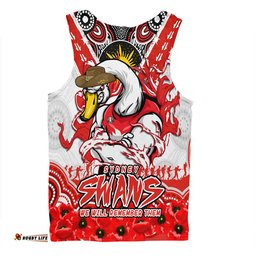 Amazing Aussie Sydney Swans Ripped Legacy Of The Game The ANZAC Spirit Lives On Men Tank Top