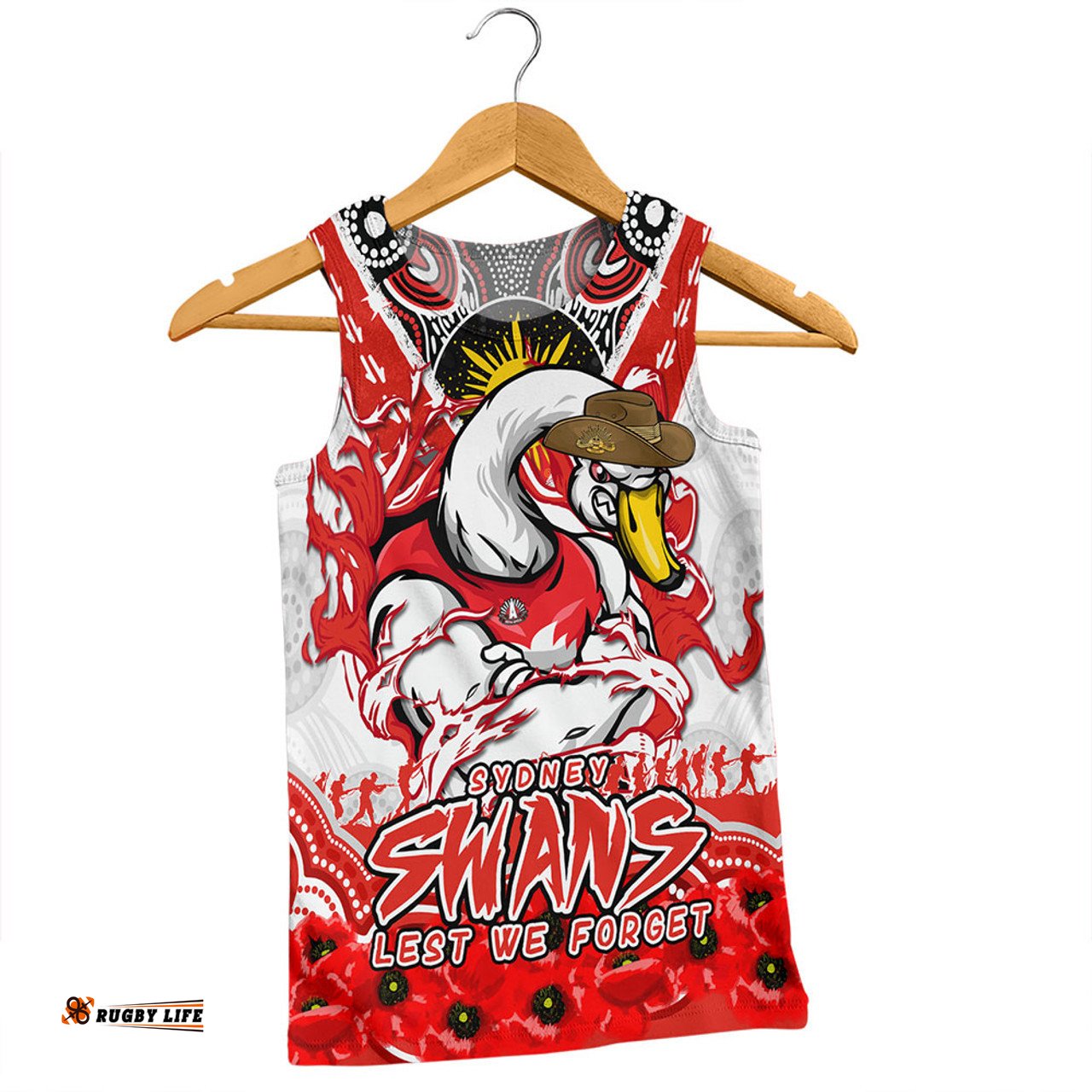 Amazing Aussie Sydney Swans Ripped Legacy Of The Game The ANZAC Spirit Lives On Men Tank Top