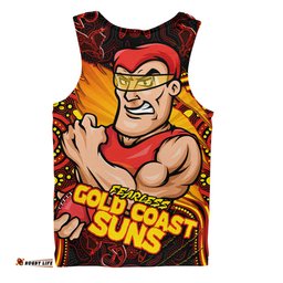 Amazing Aussie Gold Coast SUNS Spirit Warriors Of The Game Men Tank Top