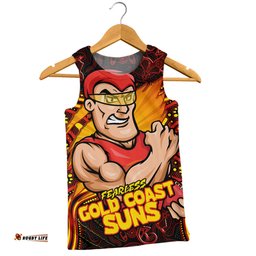 Amazing Aussie Gold Coast SUNS Spirit Warriors Of The Game Men Tank Top