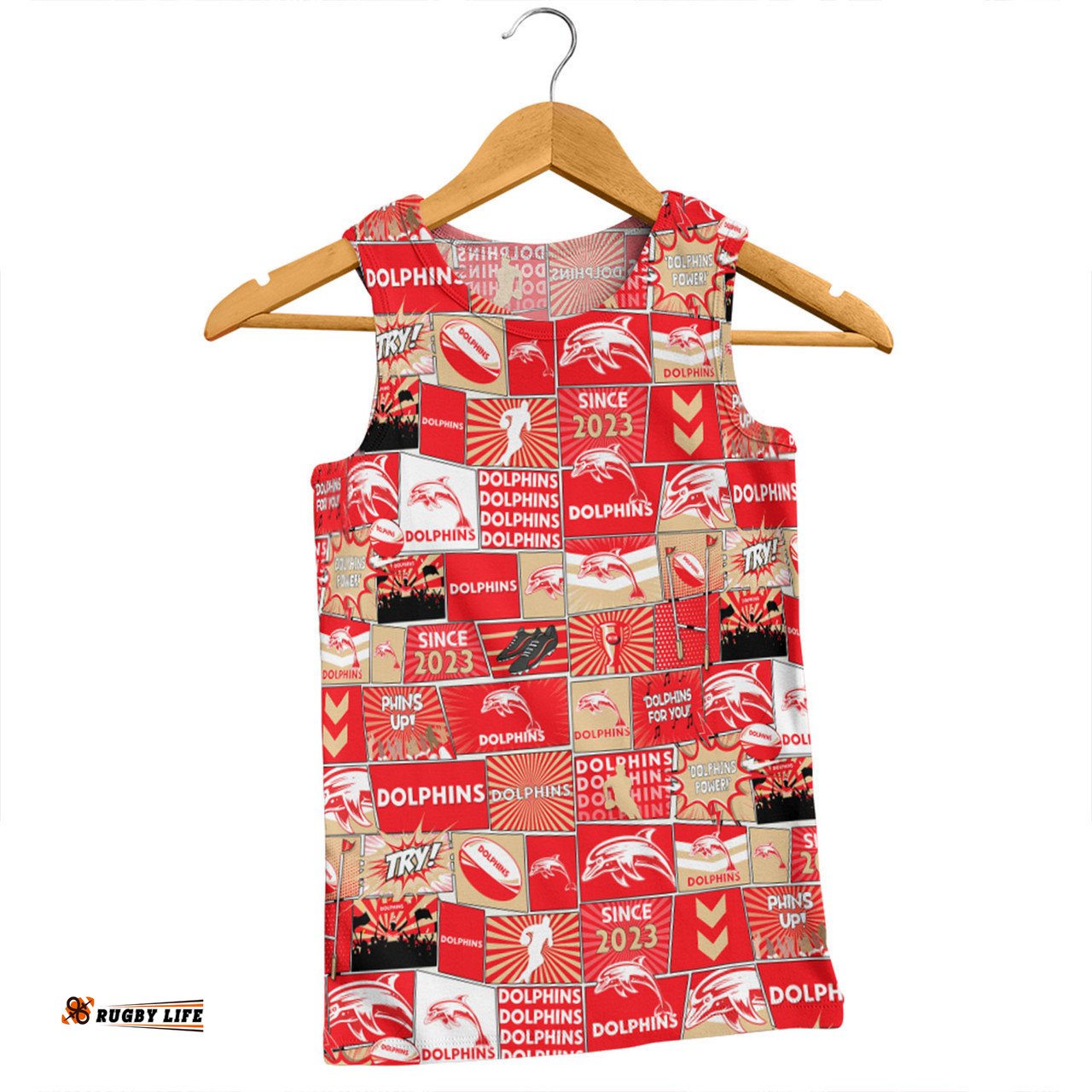 Amazing Aussie Redcliffe Dolphins Team Of Us Die Hard Fan Supporters Comic Style Men Tank Top