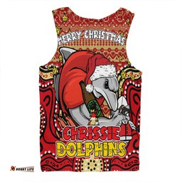 Amazing Aussie Redcliffe Dolphins Christmas Custom Christmas Knit Patterns Vintage Jersey Ugly Men Tank Top