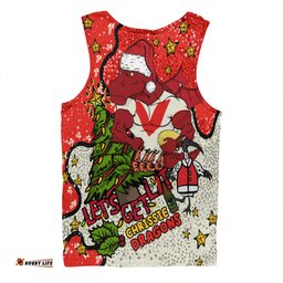 Amazing Aussie St. George Illawarra Dragons Christmas Custom Let's Get Lit Chrisse Pressie Men Tank Top