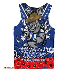 Amazing Aussie North Melbourne Ripped Legacy Of The Game The ANZAC Spirit Lives On Men Tank Top