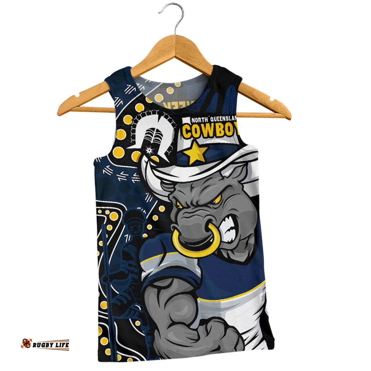 Amazing Aussie North Queensland Cowboys NAIDOC Indigenous Warrior Spirit Men Tank Top