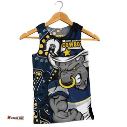 Amazing Aussie North Queensland Cowboys NAIDOC Indigenous Warrior Spirit Men Tank Top