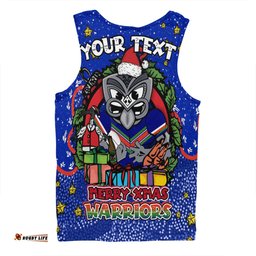 Amazing Aussie New Zealand Warriors Christmas Custom Merry Christmas Our Beloved Team With Aboriginal Dot Art Pattern Men Tank Top
