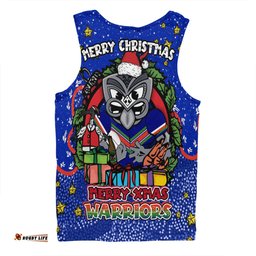 Amazing Aussie New Zealand Warriors Christmas Custom Merry Christmas Our Beloved Team With Aboriginal Dot Art Pattern Men Tank Top