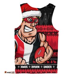 Amazing Aussie St Kilda Merry Christmas Down Under Footy Power Style Men Tank Top