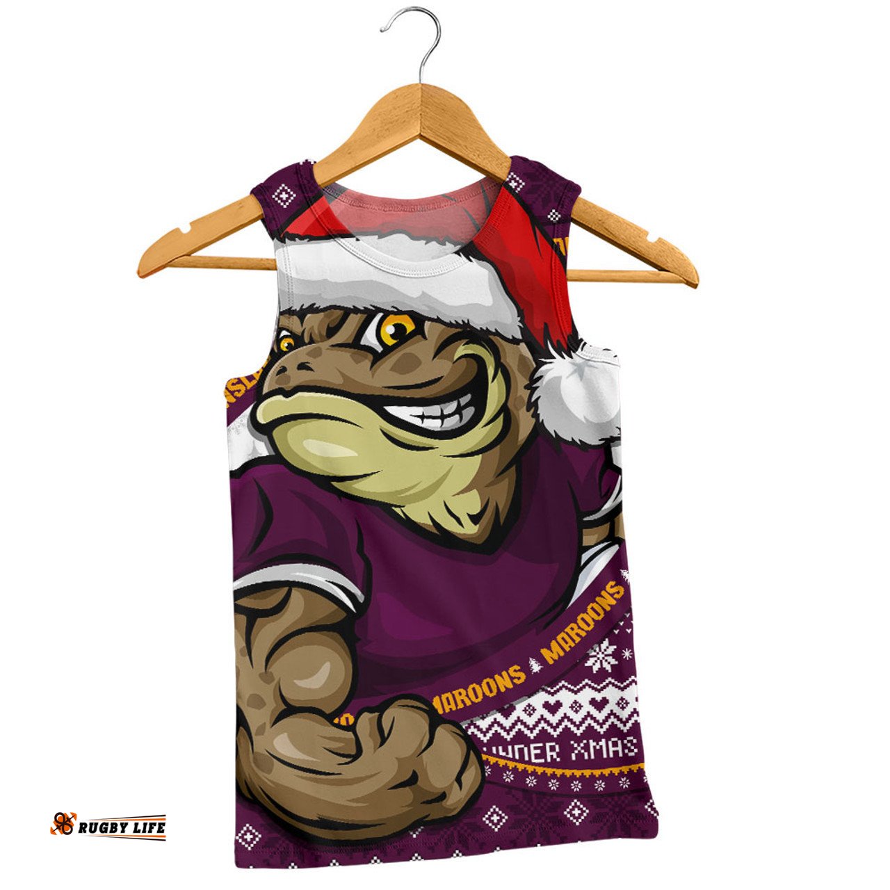 Amazing Aussie Queensland Maroons Ugly Knit Style For Christmas Game Fans Men Tank Top