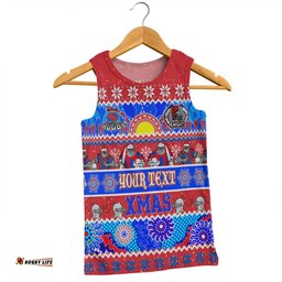Amazing Aussie Newcastle Knights Christmas Aboriginal Custom Indigenous Knitted Ugly Xmas Style Men Tank Top
