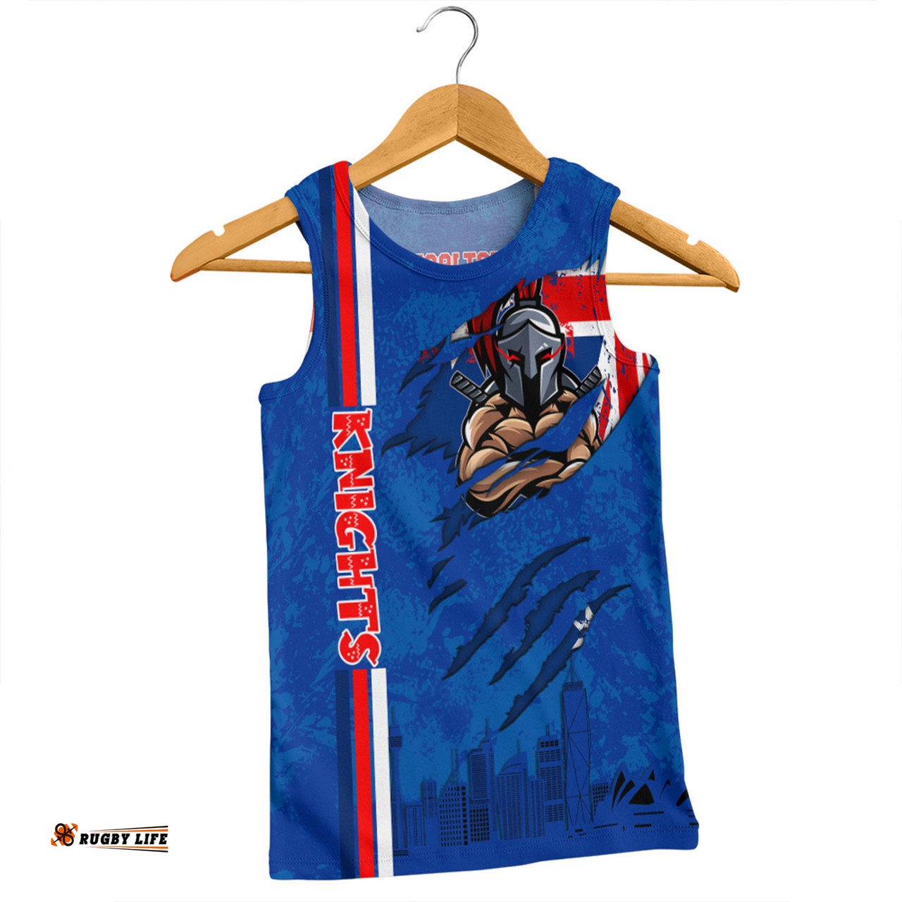 Amazing Aussie Newcastle Knights Happy Australia Day Flag Scratch Style Men Tank Top