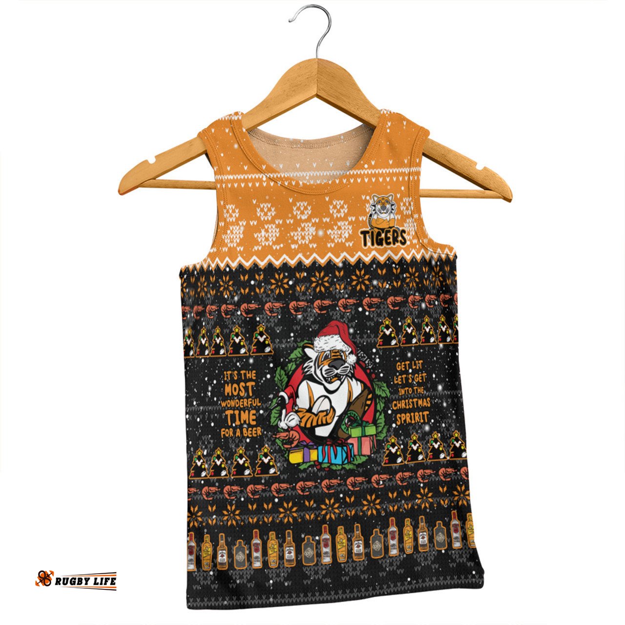 Amazing Aussie Wests Tigers Christmas Custom Chrissie Spirit Men Tank Top