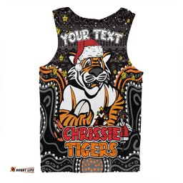 Amazing Aussie Wests Tigers Christmas Custom Christmas Knit Patterns Vintage Jersey Ugly Men Tank Top