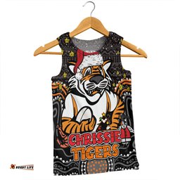 Amazing Aussie Wests Tigers Christmas Custom Christmas Knit Patterns Vintage Jersey Ugly Men Tank Top