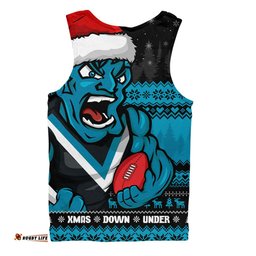 Amazing Aussie Port Adelaide Merry Christmas Down Under Footy Power Style Men Tank Top