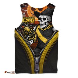 Amazing Aussie Richmond Halloween Night Reaper Zipper Men Tank Top