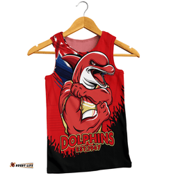 Amazing Aussie Redcliffe Dolphins Heart Of A Fighter Tough And Fearless Men Tank Top