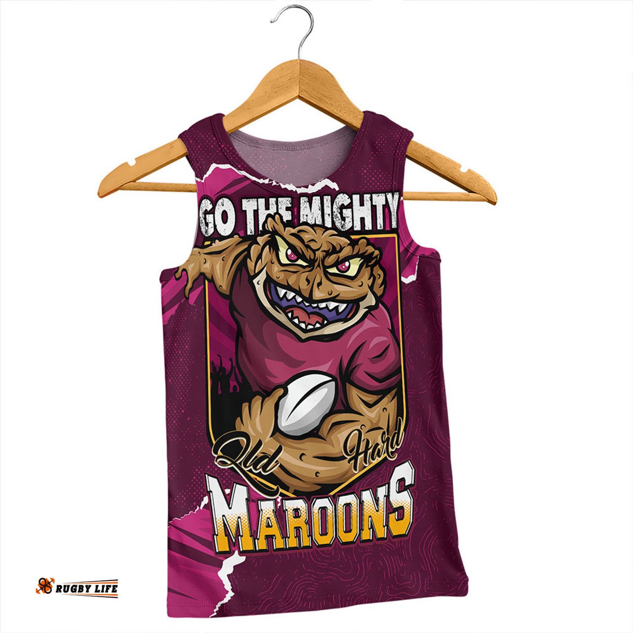 Amazing Aussie Queensland Maroons QLD Rampage Cane Toad Edition Men Tank Top