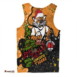 Amazing Aussie Wests Tigers Christmas Custom Let's Get Lit Chrisse Pressie Men Tank Top