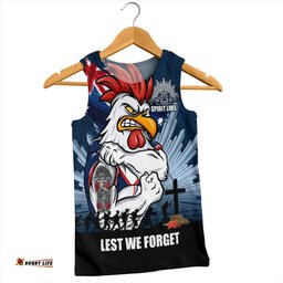Amazing Aussie Sydney Roosters Fearless ANZAC Defender Men Tank Top