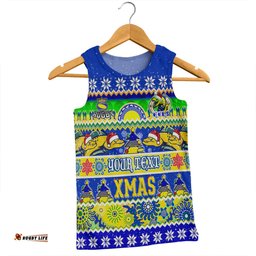 Amazing Aussie Parramatta Eels Christmas Aboriginal Custom Indigenous Knitted Ugly Xmas Style Men Tank Top