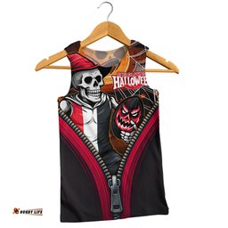 Amazing Aussie St Kilda Halloween Night Reaper Zipper Men Tank Top