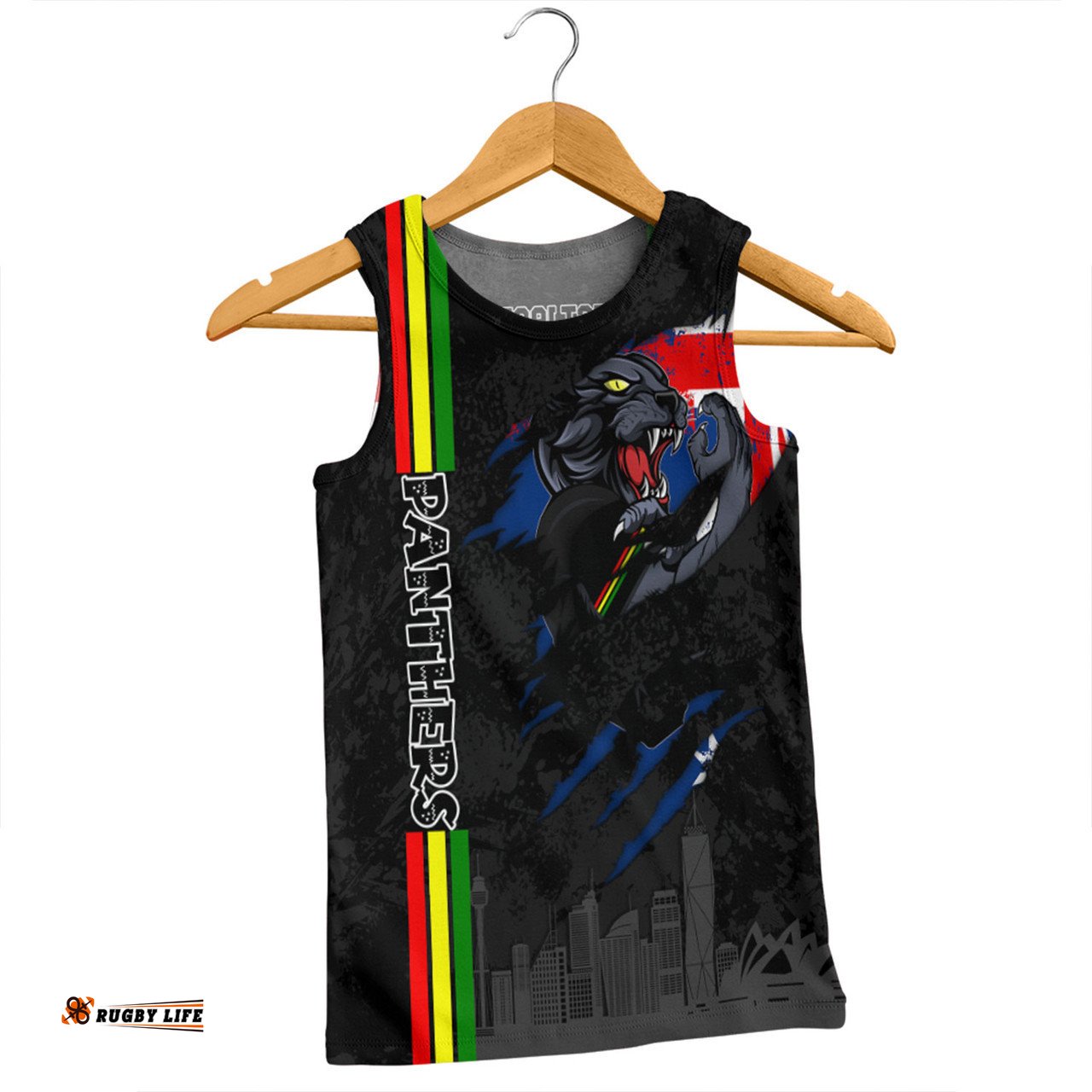 Amazing Aussie Penrith Panthers Happy Australia Day Flag Scratch Style Men Tank Top