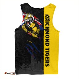 Amazing Aussie Richmond Burning Passion Of Power Scratch Style Men Tank Top