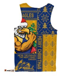 Amazing Aussie West Coast Eagles Merry Christmas Knit Style Festive Spirit Men Tank Top