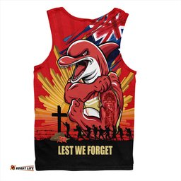 Amazing Aussie Redcliffe Dolphins Fearless ANZAC Defender Men Tank Top