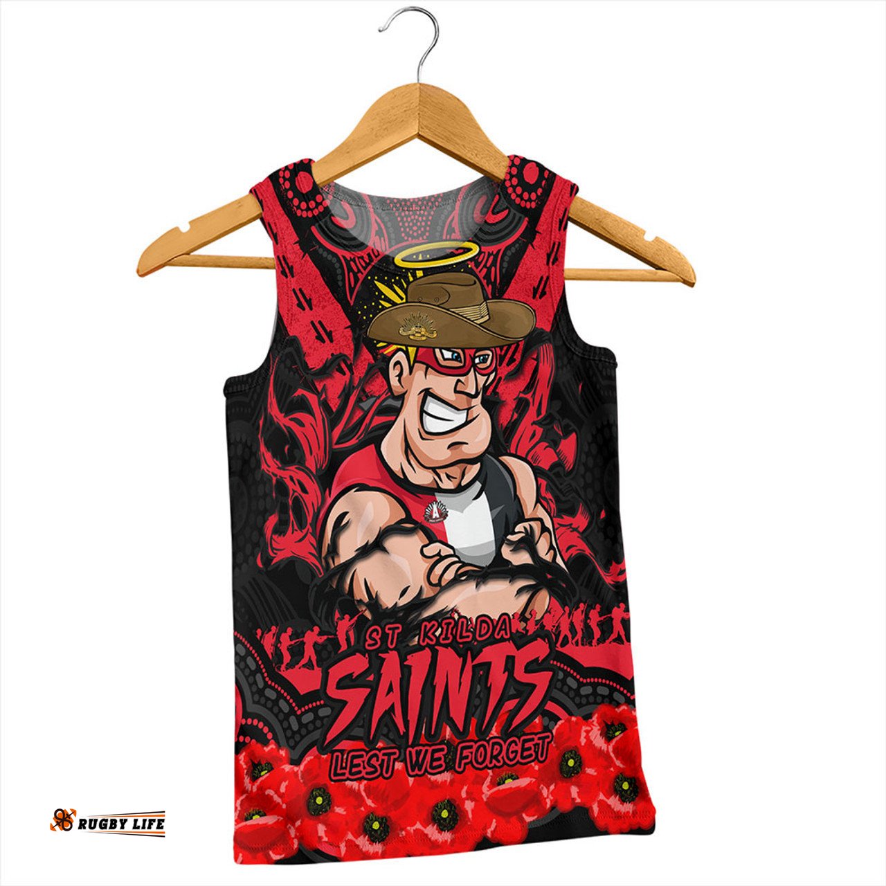 Amazing Aussie St Kilda Ripped Legacy Of The Game The ANZAC Spirit Lives On Men Tank Top