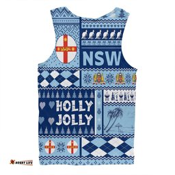 Amazing Aussie New South Wales Christmas Holly Jolly Chrissie Men Tank Top