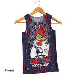 Amazing Aussie Sydney Roosters Aboriginal Pattern Inspired Victory Is Ours Men Tank Top