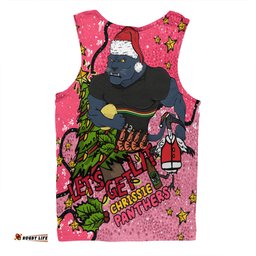 Amazing Aussie Penrith Panthers Christmas Custom Let's Get Lit Chrisse Pressie Pink Men Tank Top