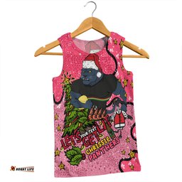 Amazing Aussie Penrith Panthers Christmas Custom Let's Get Lit Chrisse Pressie Pink Men Tank Top