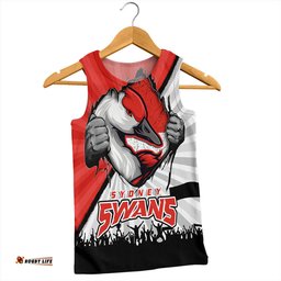 Amazing Aussie Sydney Swans Breaking Through Fan Design Men Tank Top