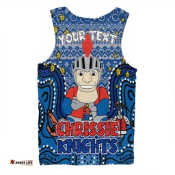 Amazing Aussie Newcastle Knights Christmas Custom Christmas Knit Patterns Vintage Jersey Ugly Men Tank Top