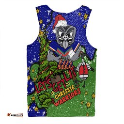 Amazing Aussie New Zealand Warriors Christmas Custom Let's Get Lit Chrisse Pressie Men Tank Top