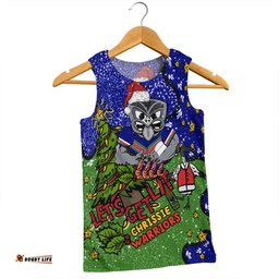 Amazing Aussie New Zealand Warriors Christmas Custom Let's Get Lit Chrisse Pressie Men Tank Top