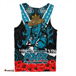 Amazing Aussie Port Adelaide Ripped Legacy Of The Game The ANZAC Spirit Lives On Men Tank Top